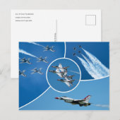 Luchtmacht F-16 Thunderbirds van de VS Briefkaart (Voorkant / Achterkant)