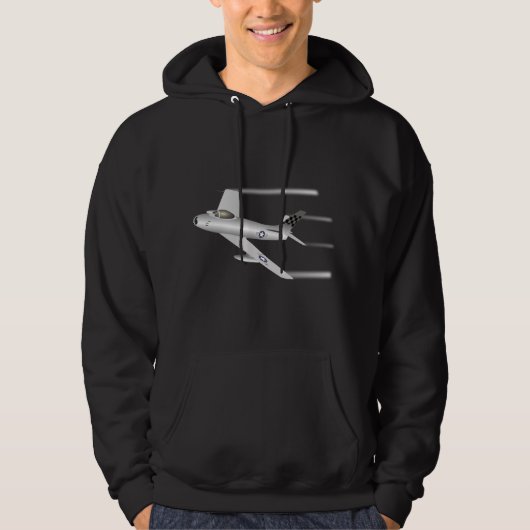 Luchtmacht F-86 Saber Jet Fighter Hoodie (Voorkant)