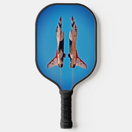 Luchtmacht Jet Airplanes Inverted Thunderbird F16 Pickleball Paddle (Voorkant)