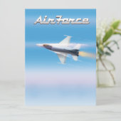 Luchtmacht Jet Poster (Staand voorkant)