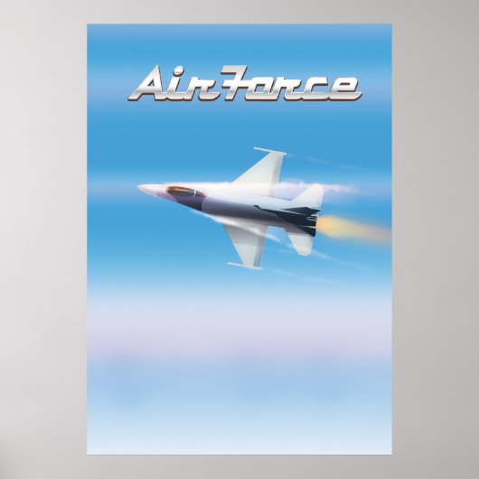 Luchtmacht Jet Poster (Voorkant)