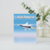 Luchtmacht Jet Poster Briefkaart (Staand voorkant)