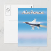 Luchtmacht Jet Poster Briefkaart (Voorkant / Achterkant)