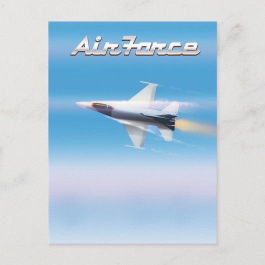 Luchtmacht Jet Poster Briefkaart (Voorkant)