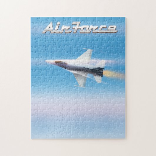 Luchtmacht Jet Poster Legpuzzel (Verticaal)