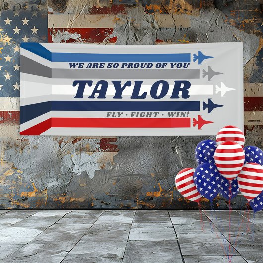 Luchtmacht Jets Militaire Afscheidsfeest Banner Si