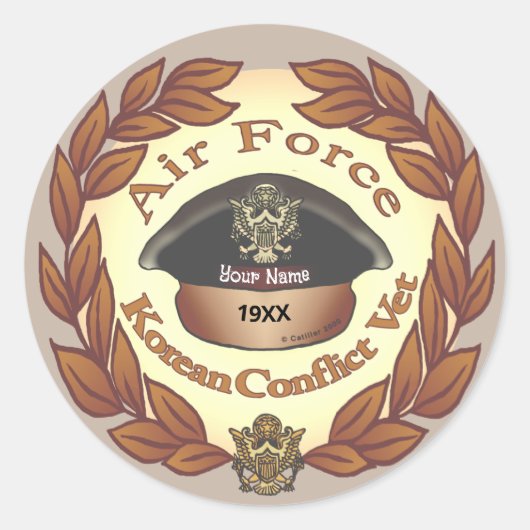 Luchtmacht Korea Conflict Vet Sticker (Voorkant)