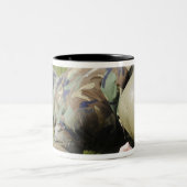 Luchtmacht kruipt door een nat veld tweekleurige koffiemok (Center)