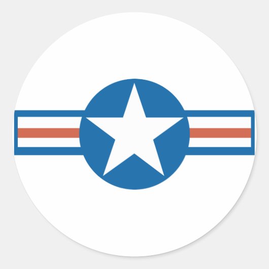  luchtmacht Logo_2 Ronde Sticker (Voorkant)