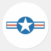  luchtmacht Logo_2 Ronde Sticker (Voorkant)