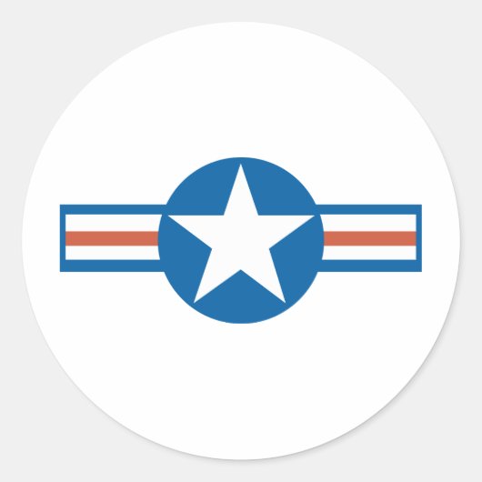  luchtmacht Logo_2 Ronde Sticker (Voorkant)