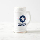 Luchtmacht Logo Beer Stein Bierpul (Voorkant rechts)