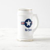 Luchtmacht Logo Beer Stein Bierpul (Voorkant rechts)