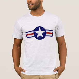 Luchtmacht logo. Patriottische T-Shirt   Mannen