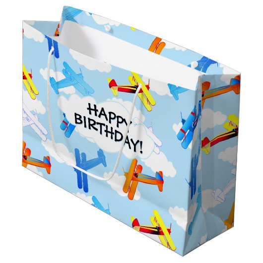 Luchtmacht Luchtvaart Luchtvaart Partij Groot Cadeauzakje (Voorkant Gekanteld)