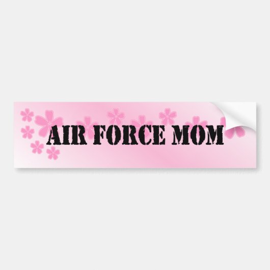 Luchtmacht mam Diep Roze Bumpersticker (Voorkant)