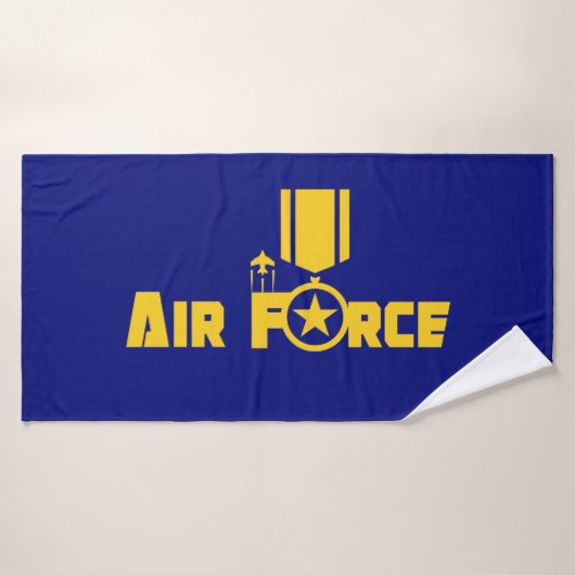 Luchtmacht Militaire Star Medal Vliegtuig Blue Gol Bad Handdoek (Badhanddoek)