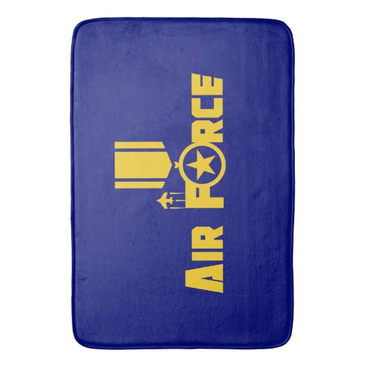 Luchtmacht Militaire Star Medal Vliegtuig Blue Gol Badmat (Voorkant Verticaal)