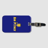 Luchtmacht Militaire Star Medal Vliegtuig Blue Gol Bagagelabel (Voorkant (horizontaal))