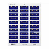Luchtmacht Militaire Star Medal Vliegtuig Blue Gol Etiket (Full Sheet)