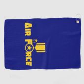 Luchtmacht Militaire Star Medal Vliegtuig Blue Gol Golfhanddoek (Horizontaal)