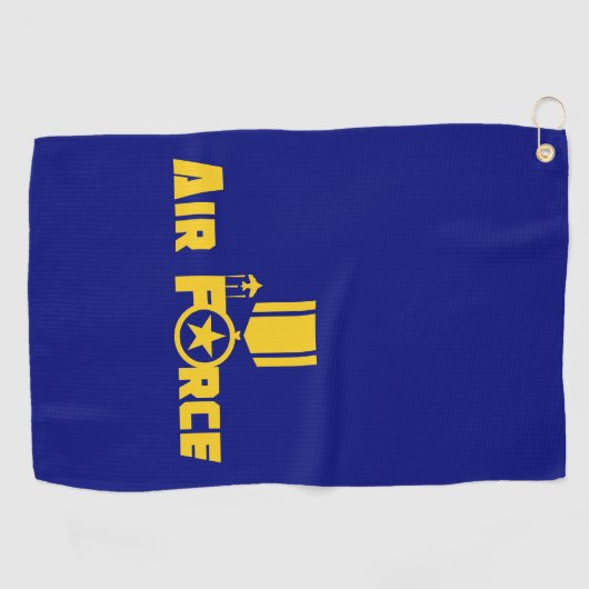 Luchtmacht Militaire Star Medal Vliegtuig Blue Gol Golfhanddoek (Horizontaal)