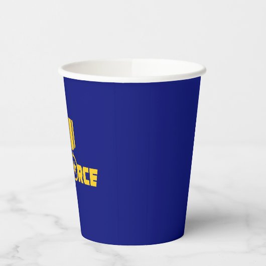 Luchtmacht Militaire Star Medal Vliegtuig Blue Gol Papieren Bekers (Links)