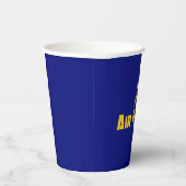 Luchtmacht Militaire Star Medal Vliegtuig Blue Gol Papieren Bekers (Rechts)