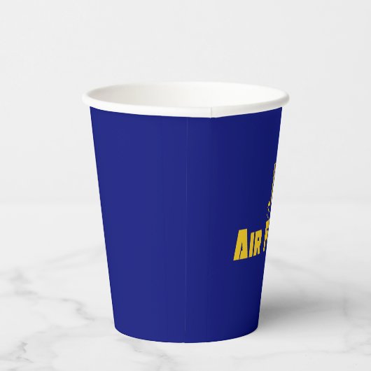 Luchtmacht Militaire Star Medal Vliegtuig Blue Gol Papieren Bekers (Rechts)