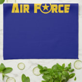 Luchtmacht Militaire Star Medal Vliegtuig Blue Gol Theedoek (Gevouwen)