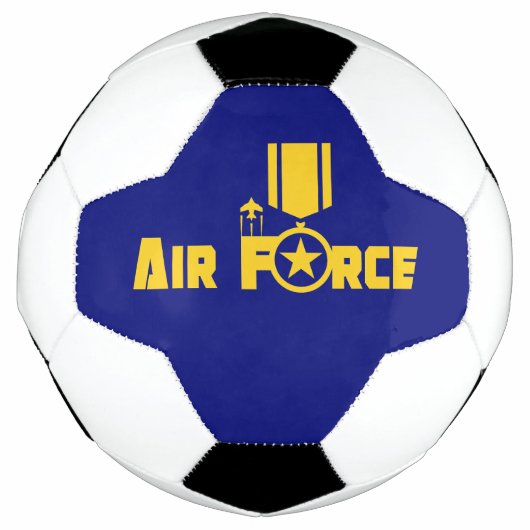 Luchtmacht Militaire Star Medal Vliegtuig Blue Gol Voetbal (Voorkant)