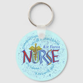 Luchtmacht Nurse Motto Sleutelhanger (Voorkant)