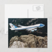 Luchtmacht One boven Mt. Rushmore Briefkaart (Voorkant / Achterkant)