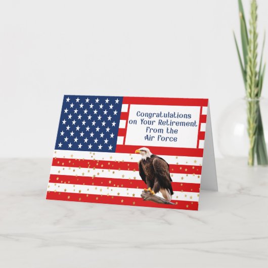 Luchtmacht pensioen gefeliciteerd Kaart (Voorkant)