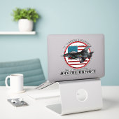 Luchtmacht Sticker (Laptop op bureau)
