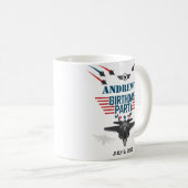 Luchtmacht straaljager piloot verjaardag koffiemok (Voorkant rechts)