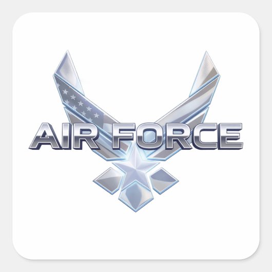 Luchtmacht (USAF) Vierkante Sticker (Voorkant)