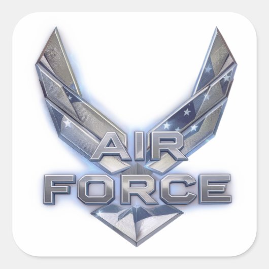 Luchtmacht (USAF) Vierkante Sticker (Voorkant)