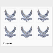 Luchtmacht (USAF) Vierkante Sticker (Vel)
