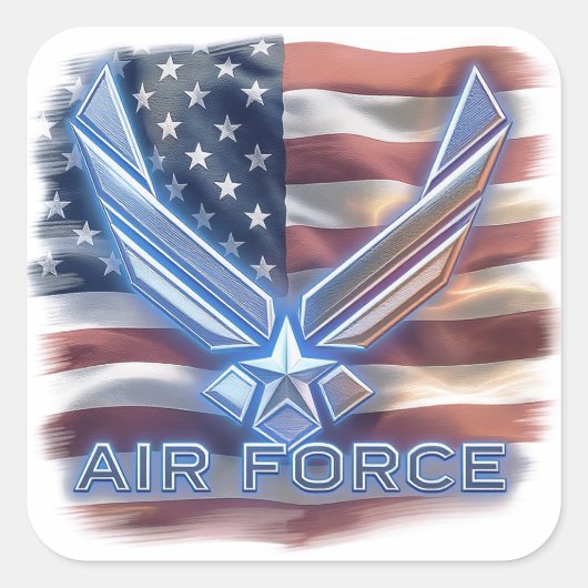 Luchtmacht (USAF) Vierkante Sticker (Voorkant)
