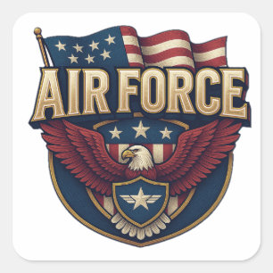 Luchtmacht (USAF) Vierkante Sticker