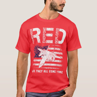 Luchtmacht USAF VS-vlag veteraan RED vrijdag milit T-shirt