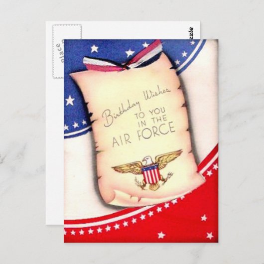 Luchtmacht Verjaardag Briefkaart (Voorkant / Achterkant)