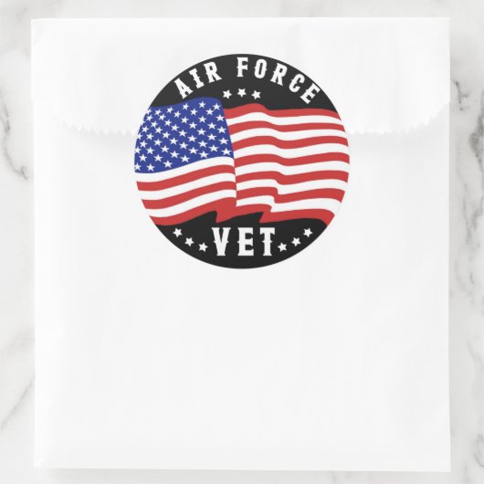 Luchtmacht veteraan ronde sticker (Tas)