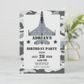 Luchtmacht vliegtuig PILOT verjaardag Kaart (Staand voorkant)