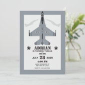 Luchtmacht vliegtuig verjaardag kaart (Staand voorkant)