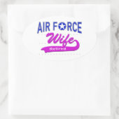 Luchtmacht vrouw in ruste ovale sticker (Tas)