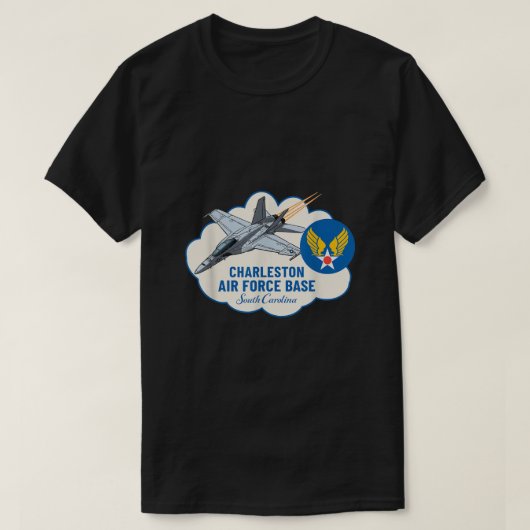 Luchtmachtbasis Charleston AFB South Carolina SC T-shirt (Design voorkant)