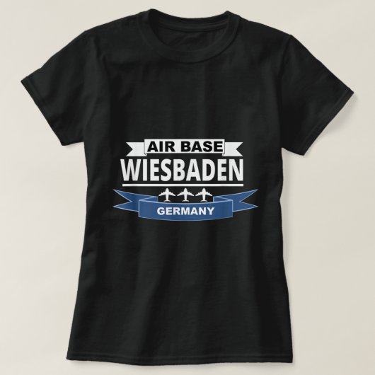 Luchtmachtbasis Wiesbaden Duitsland T-shirt (Design voorkant)