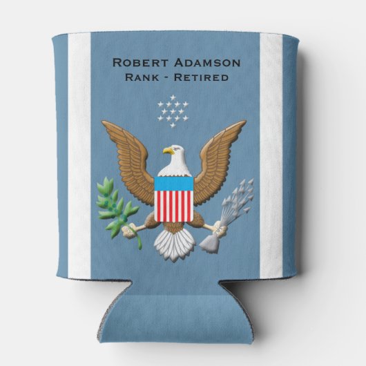 Luchtmachtdienst gepersonaliseerd blikjeskoeler (Achterkant)